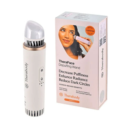 Therabody TheraFace Depuffing Wand (White) – Facial Treatment Wand