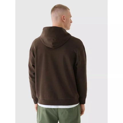 Men's sweatshirt with hood, open, 4F 4FWAW24TSWSM1310-80S