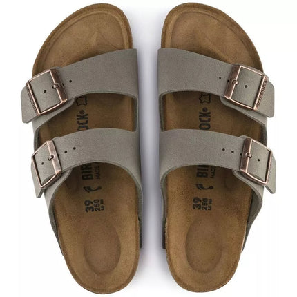 „Birkenstock Arizona Birko-Flor Nubuck Stone“ pilki moteriški/vyriški įspiriami sandalai (0151211)