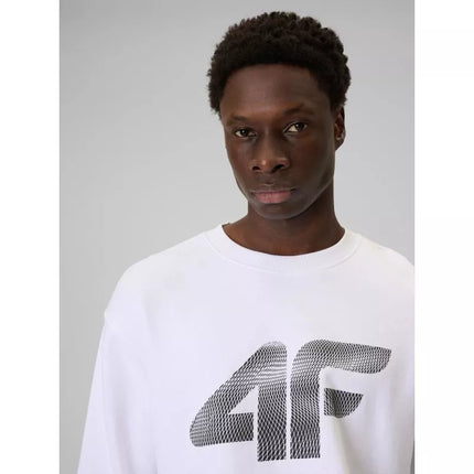 Men's sweatshirt without zipper and hood 4F 4FRAW25TSWSM2493-10S
