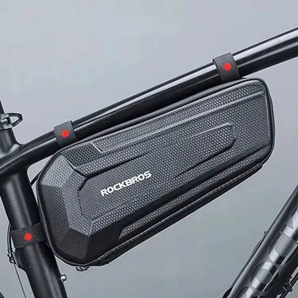 Rockbros B67 vandeniui atsparus dviračio rėmo krepšys - juodas