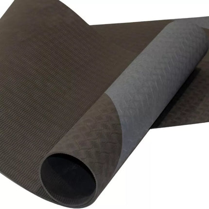 ENERO FIT ANTI-SLIP TPE YOGA AND FITNESS MAT, GRAY-BLACK