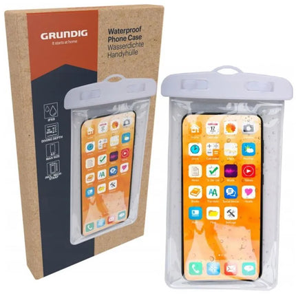 WATERPROOF PHONE CASE 11X21CM PVC WHITE GRUNDIG