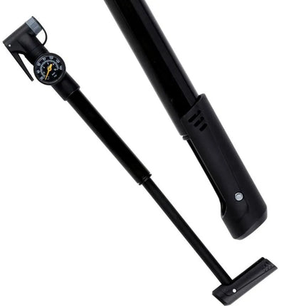 DUNLOP MINI BICYCLE PUMP WITH MANOMETER 120 psi (8 bar) BLACK