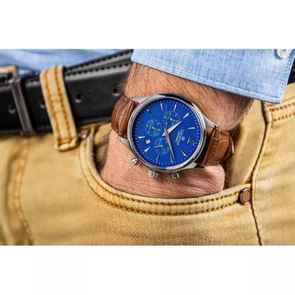 Men's Watch Giewont Chronograph Sapphire Brown Blue GW6310-A5
