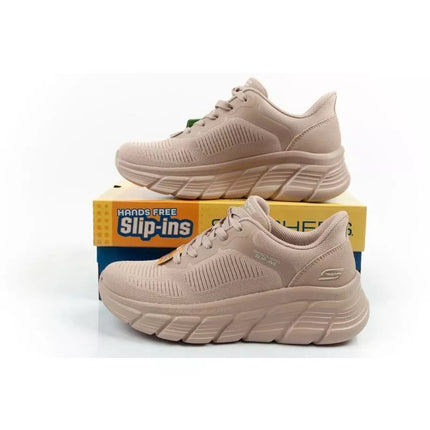 Skechers women's sports shoes Bobs B Flex SLIP-INS beige comfortable