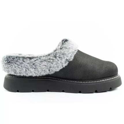 Skechers Cozy Blend moteriški šlepečių tipo batai, apšiltinti įsispiriami sportbačiai