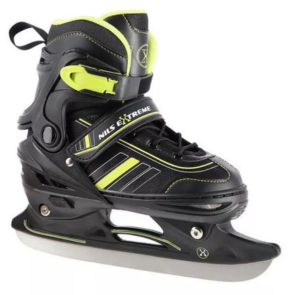 NILS EXTREME NH18191 2IN1 ROLLER SKATES BLACK-LIME SIZE M (34-38) WITH REPLACEABLE HOCKEY BLADE