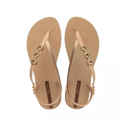 Ipanema Sandal Class moteriškos šlepetės-sandalai smėlio spalvos su auksine detalėmis