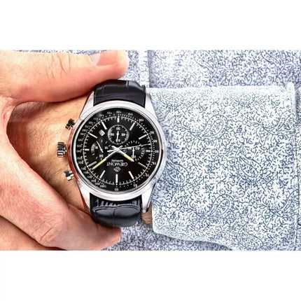 Men's Watch Giewont Chronograph Sapphire Silver Black GW7650-A2