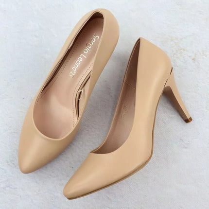 Sergio Leone 1396 coffee stiletto pumps