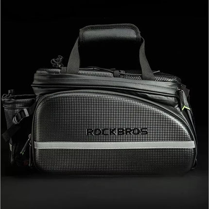 Rockbros A6-6 dviračio krepšys ant bagažinės, 35 l, su praplatinamomis kišenėmis - juodas