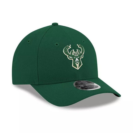 New Era 9FORTY Milwaukee Bucks NBA komandos M-Crown tamsiai žalios spalvos Snapback kepuraitė - 60755461
