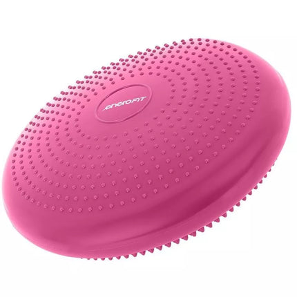Jutimo-motorinė disko pagalvėlė su pompa 33 cm rožinė ENERO FIT