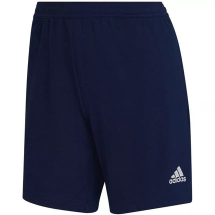Moterų adidas Entrada 22 tamsiai mėlyni šortai HI0004