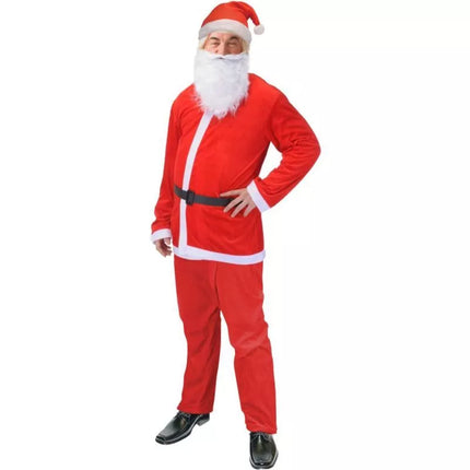 5-Piece Santa Claus Costume Plush Lux