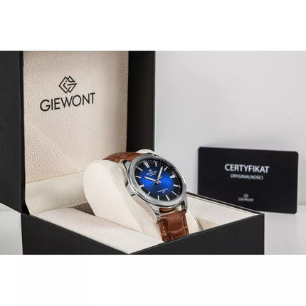 Giewont Elegance Sapphire Brown Blue Men's Watch GW5160-A7