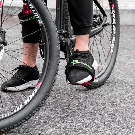 Rockbros GZT1001BK dviračio pedalų dirželiai, 2 vnt. – Juodi