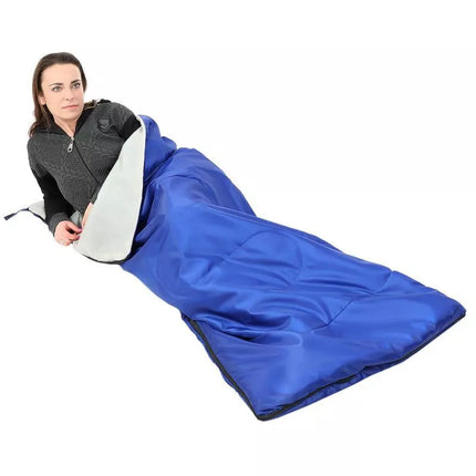 Mėlynas turistinis miegmaišis poilsiui 170x70cm ENERO CAMP