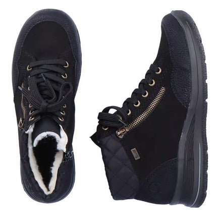 Rieker W RKR567 Waterproof Insulated Leather Ankle Boots