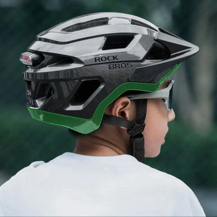 Rockbros LK-67 Jaunimo dviračio šalmas su nuimamu vizieriumi 54–58 cm - Pilkos spalvos