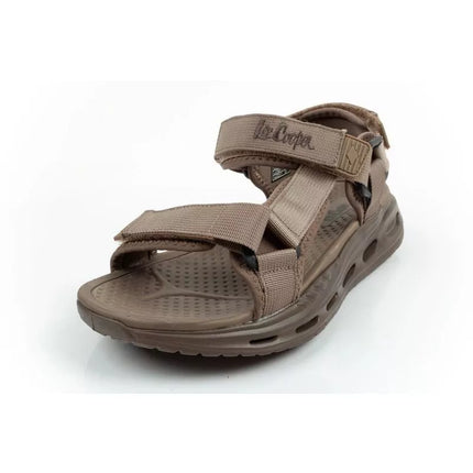 Lee Cooper vyriški šviesiai žali vasaros paplūdimio sandalai su lipukais