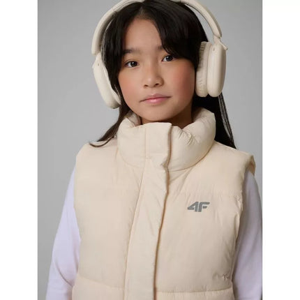 Girls' vest with synthetic filling 4F 4FJWSS26TVJAF312-12S