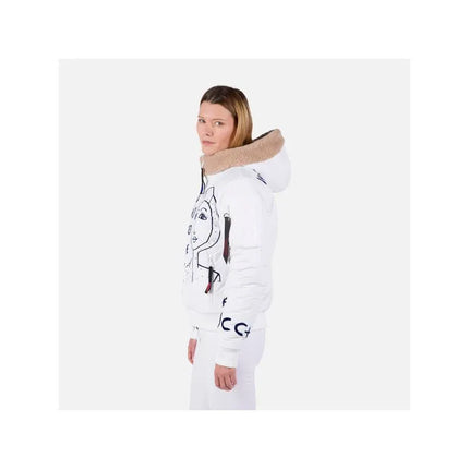Rossignol W Yety Fleece bomber striukė balta