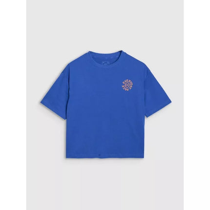 Women's oversize printed T-shirt 4F 4FWSS25TTSHF1993-36S