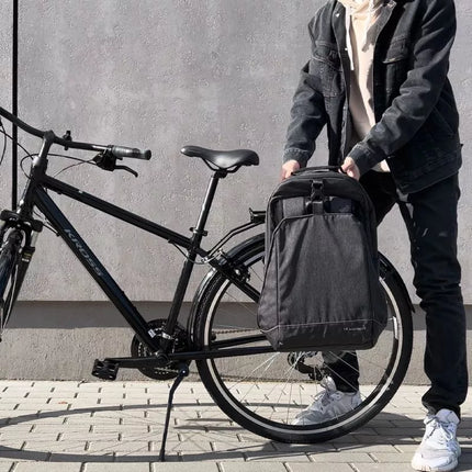 Wozinsky dviračio bagažinės krepšys, dviračio kuprinė su rėmu, 2-in-1, 40l, juodas (WBB33BK)