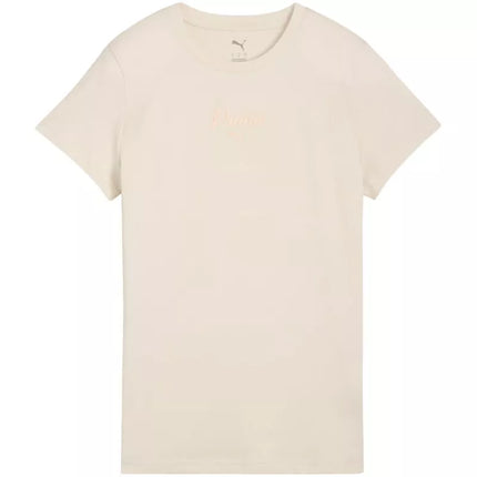 Puma ESS Script Tee moteriški marškinėliai smėlio 691760 87