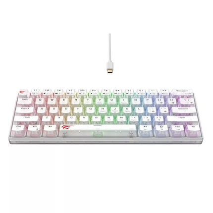 Havit KB903L žaidimų klaviatūra (Skaidri balta)