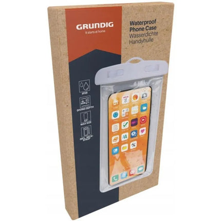 WATERPROOF PHONE CASE 11X21CM PVC WHITE GRUNDIG