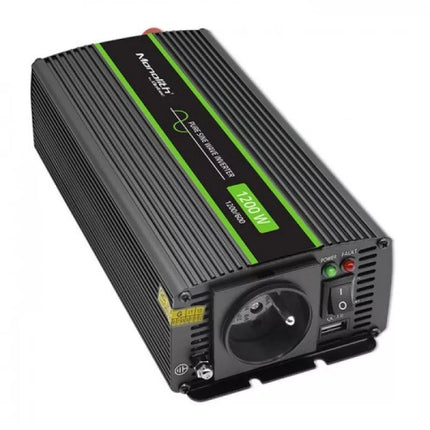 QOLTEC MONOLITH VOLTAGE CONVERTER | 600W | 1200W | 12V TO 230V | PURE SINE