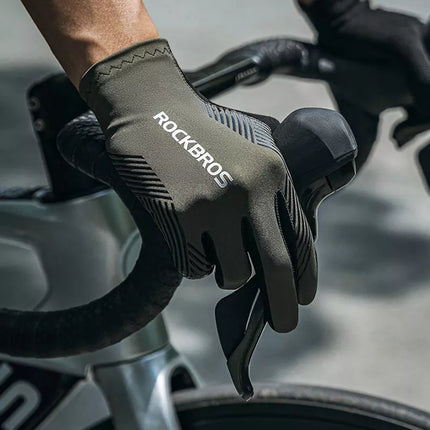 Rockbros cycling gloves spring/summer/autumn, full, size: M - green
