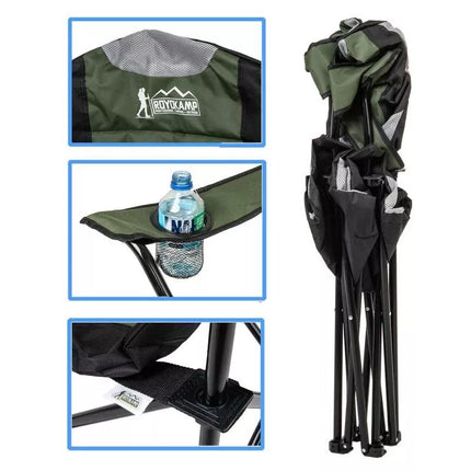 LUX FOLDING CAMPING CHAIR 60X60X105CM GREEN-BLACK