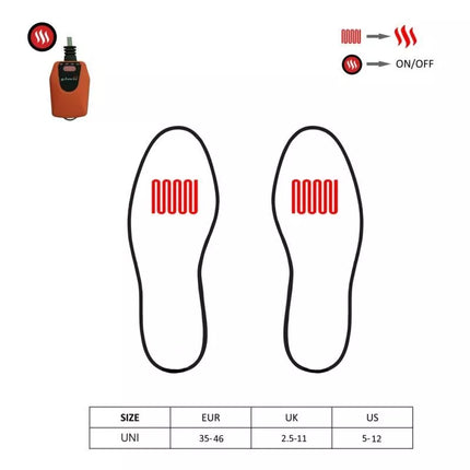 GLOVII HEATED, APP-CONTROLLED SKI INSERTS, BATTERIES INCLUDED WITH GW4U SKI BOOT HOLDER