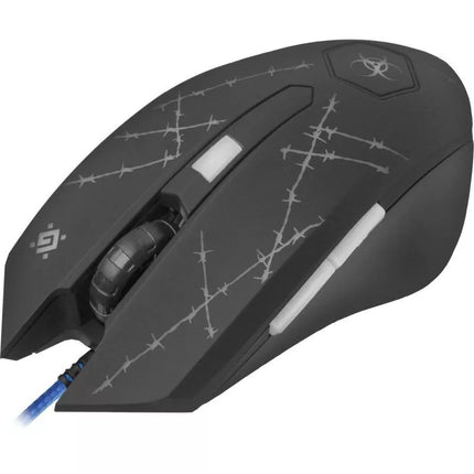 LAIDINĖ PELĖ DEFENDER FORCED GM-020L 800/1800/2400/3200 DPI 6 MYGTUKAI + PELĖS PAD + ŽAIDIMŲ KOMPLEKTAS 52020