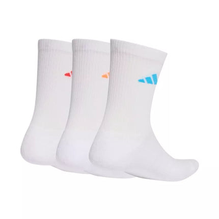 adidas Linear Crew paminkštintos sportinės 3 poros kojinės baltos KC9623