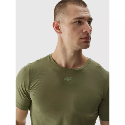 Men's seamless training shirt 4F 4FWAW24TFTSM0975-44S
