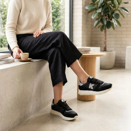 Black platform sneakers Kobbo 100103