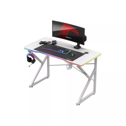 Huzaro Hero 1.7 RGB Balta žaidimų stalas