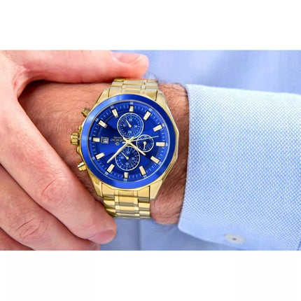 Men's Watch Giewont Chronograph Sapphire Gold Blue GW7290-B6