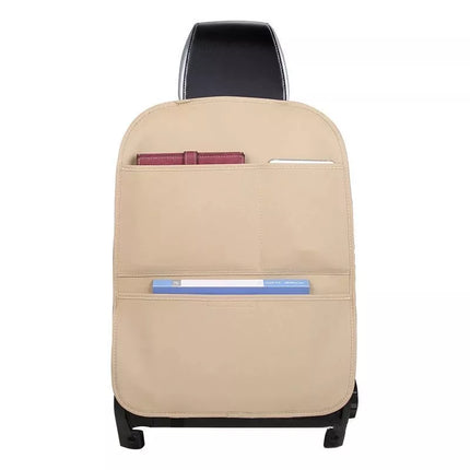 Smėlio spalvos automobilio organizatorius ant sėdynės