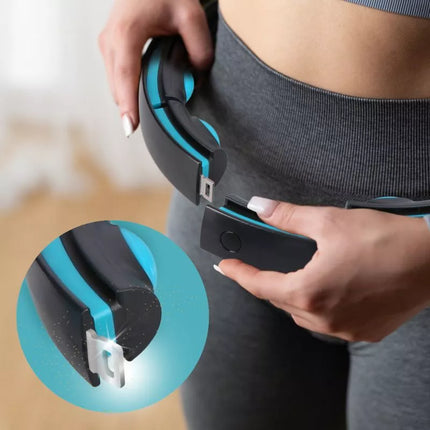 HHM17 HULA HOP BLACK/TURQUOISE WITH MAGNETS AND WEIGHT + HMS COUNTER