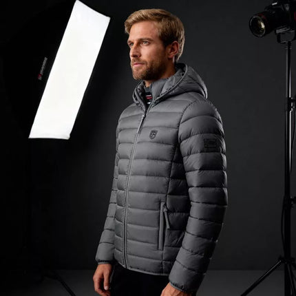 Geographical Norway men's jacket AMIGOTAL HOOD DB DGREY MEN 233 DARK GRAY (WZ5179H/GN-GRIS FONCÉ)