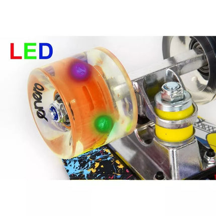 PLASTIC SKATEBOARD 22 INCHES ENERO GRAFFITI LED 1030845