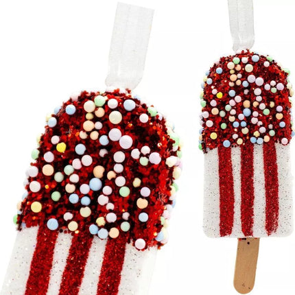 ICE CREAM HANGING DECORATION BALL 3 PCS WHITE
