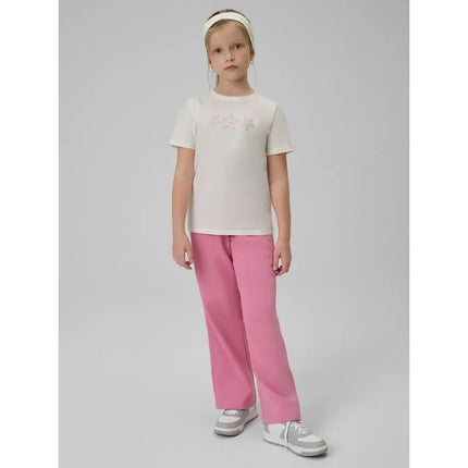 Girls' regular printed T-shirt 4F 4FJRSS26TTSHF3455-11S