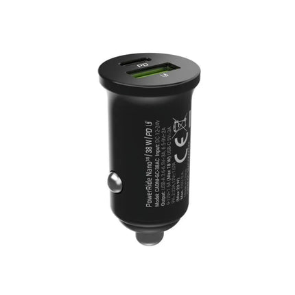 GREEN CELL CAR CHARGER GC POWERRIDE NANO38 38W 6A 1X USB-C 1X USB-A
